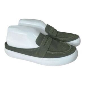 Chooka Leota Olive Suede Mules Size 6 Women Loafers Comfort Shoes Green Backless